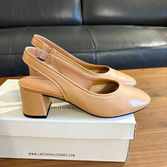 L’INTERVALLE Jarotes 38 camel slingback NWT - Picture 4 of 12